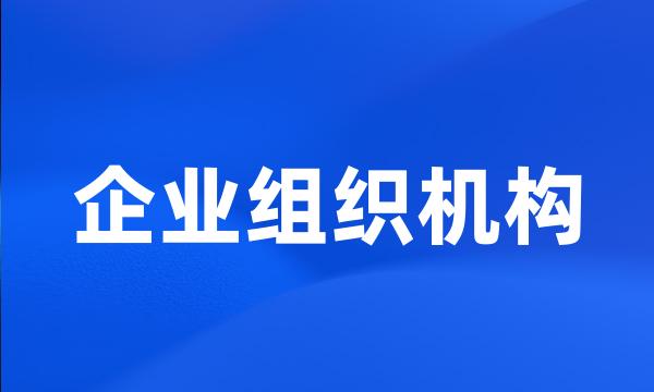 企业组织机构