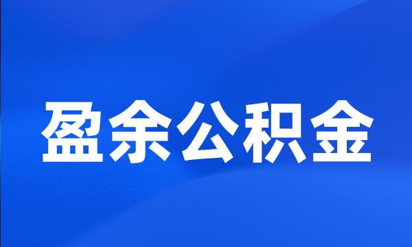 盈余公积金