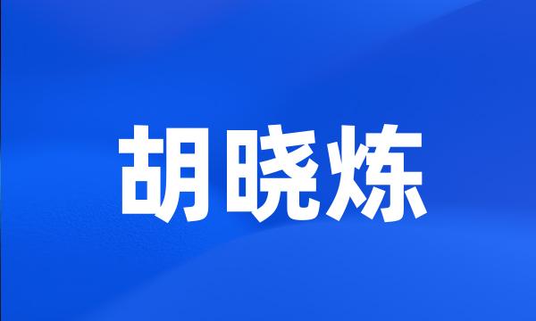 胡晓炼