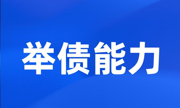 举债能力