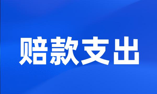 赔款支出