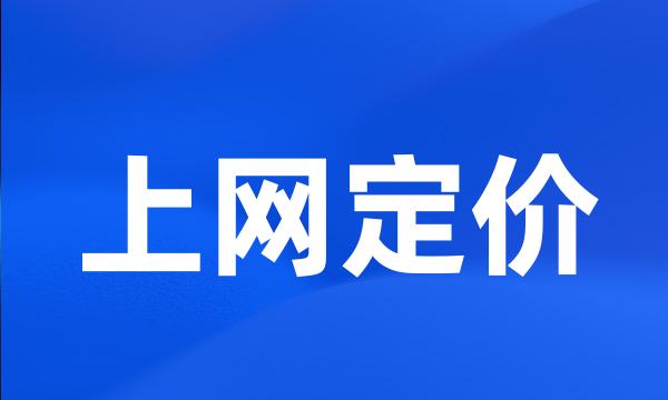 上网定价