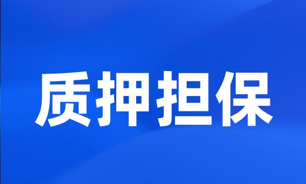 质押担保