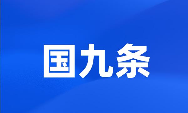 国九条