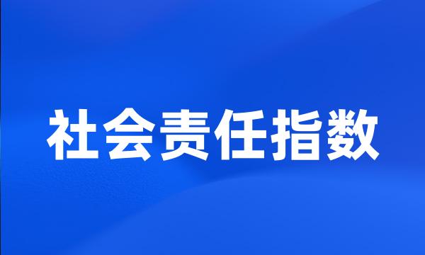 社会责任指数