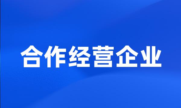 合作经营企业