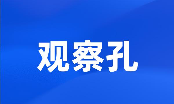 观察孔