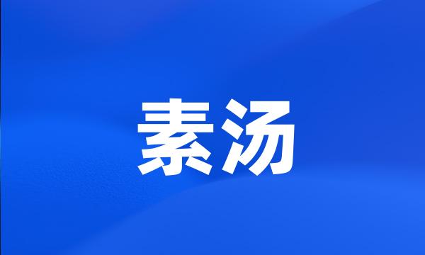 素汤