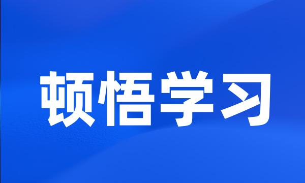 顿悟学习