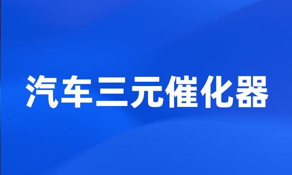 汽车三元催化器