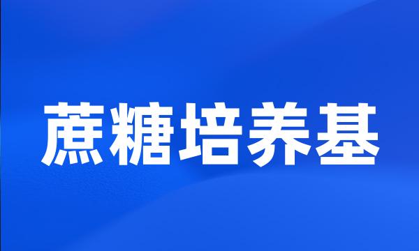 蔗糖培养基