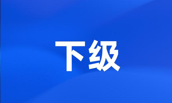 下级