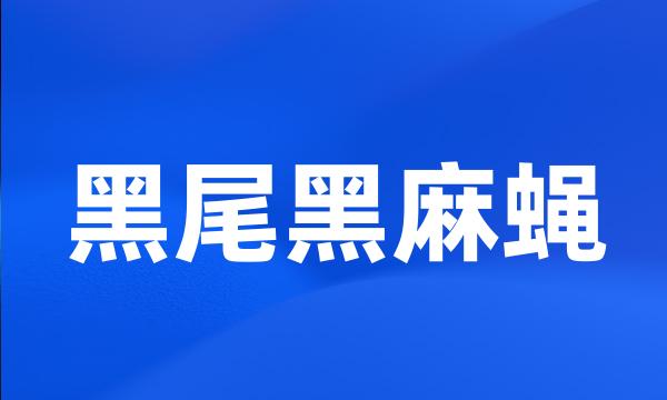 黑尾黑麻蝇