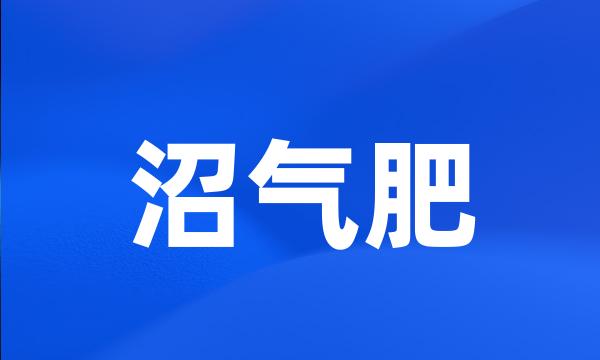 沼气肥