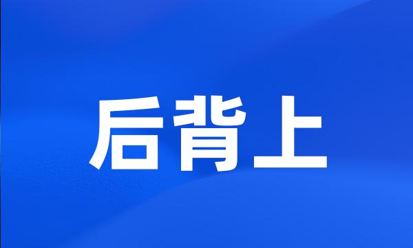 后背上