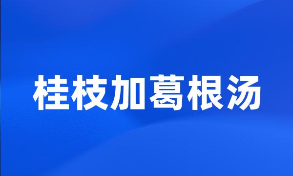 桂枝加葛根汤