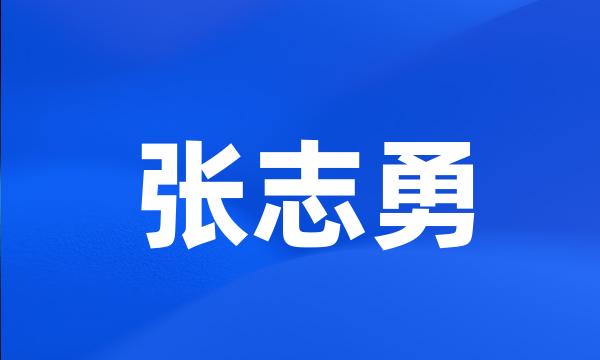 张志勇