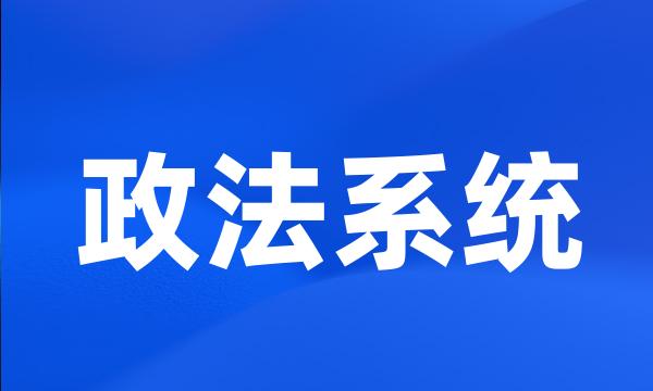 政法系统