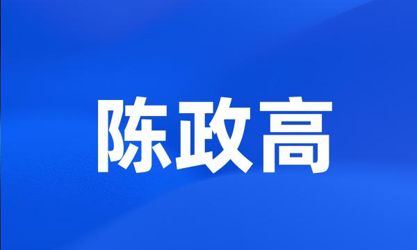 陈政高