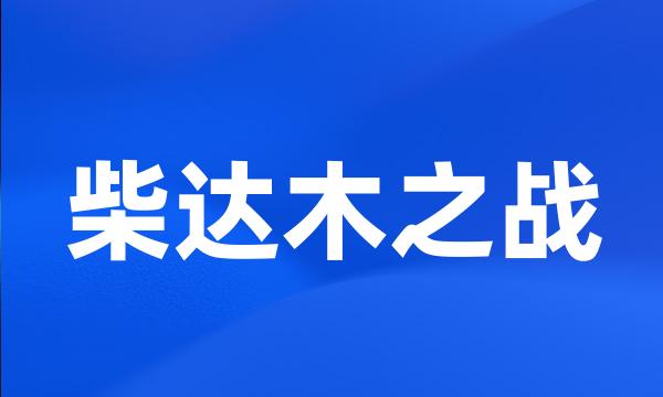 柴达木之战