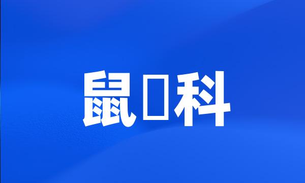 鼠鱚科