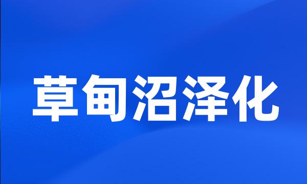 草甸沼泽化