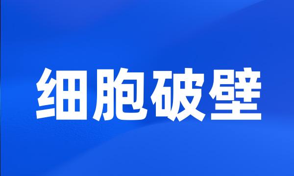 细胞破壁