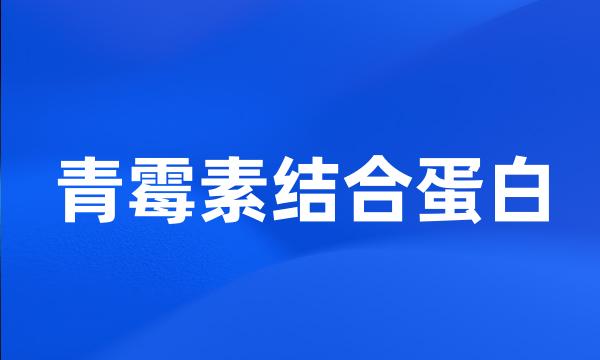 青霉素结合蛋白