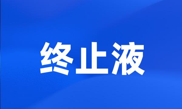 终止液