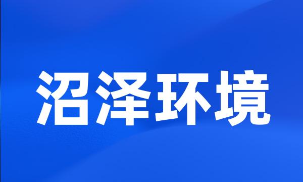 沼泽环境