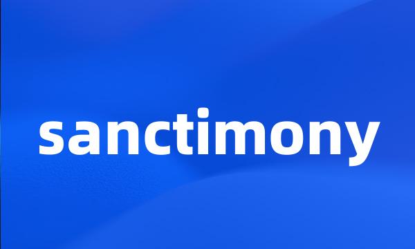 sanctimony