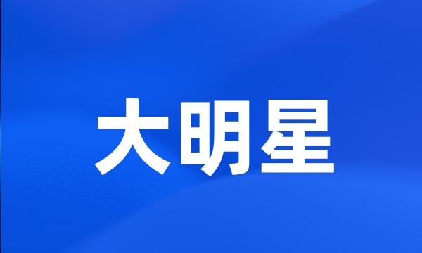 大明星