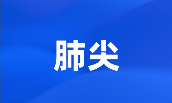 肺尖