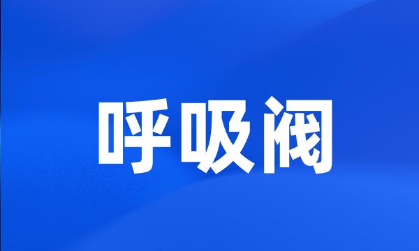 呼吸阀