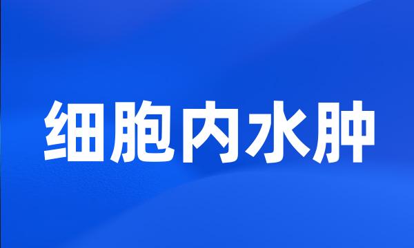 细胞内水肿