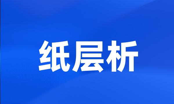 纸层析