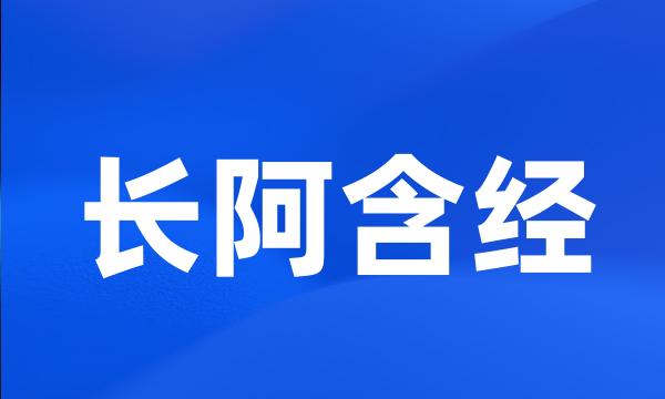 长阿含经