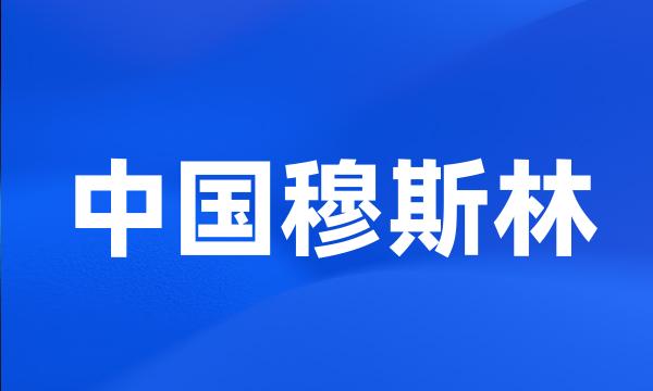 中国穆斯林