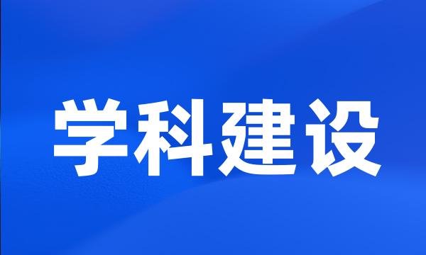 学科建设