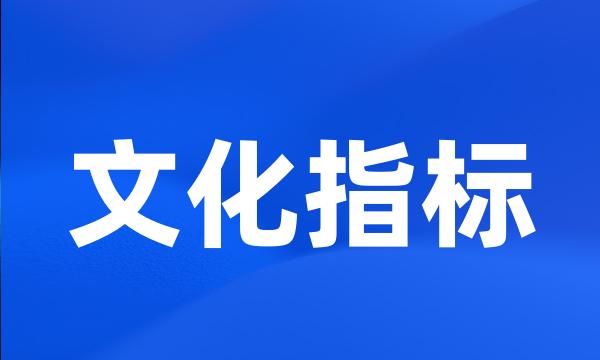 文化指标