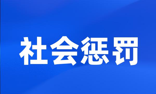 社会惩罚