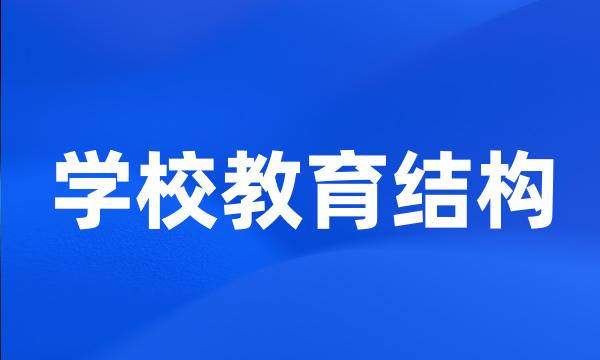 学校教育结构