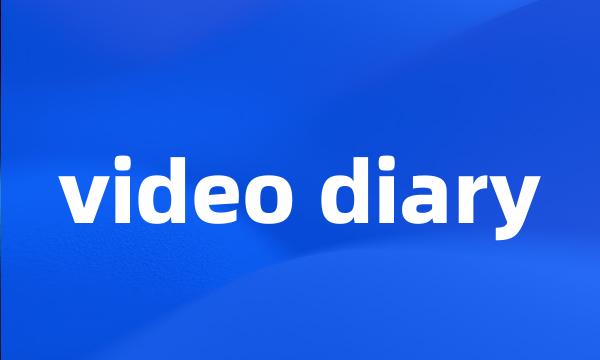 video diary