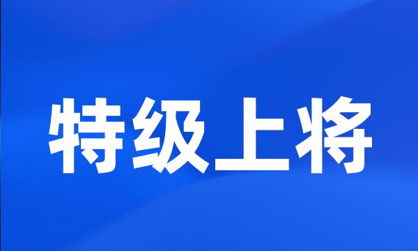 特级上将