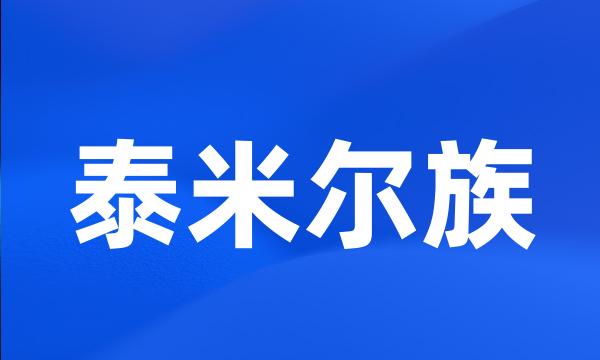 泰米尔族