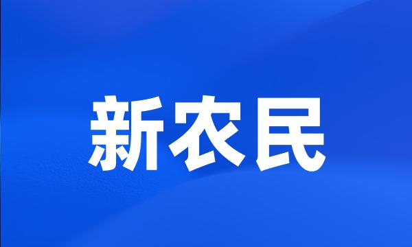 新农民