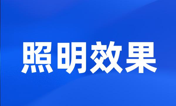 照明效果