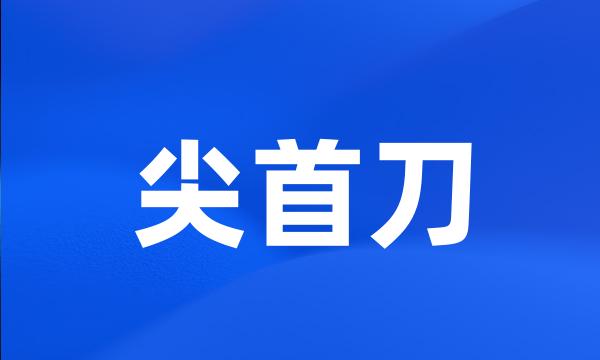 尖首刀