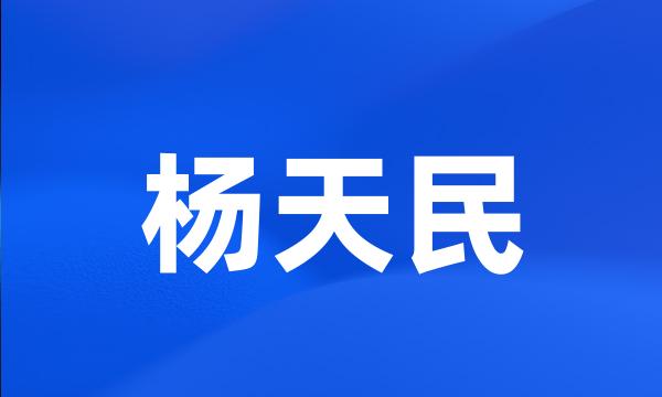 杨天民