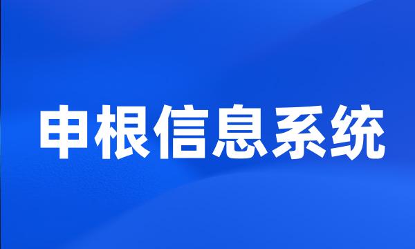 申根信息系统